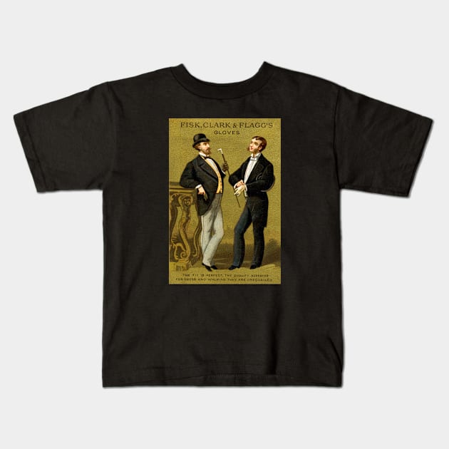 19th C. Men's Gloves Kids T-Shirt by historicimage